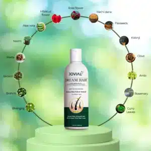 jovial care dream hair growth oil with natural ingredients. herbal hair oil