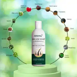 jovial care dream hair growth oil with natural ingredients.