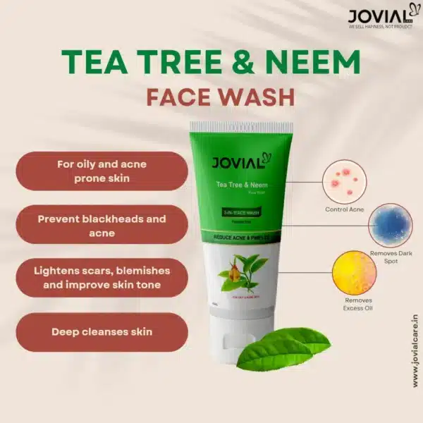 jovial care tea tree and neem facewash